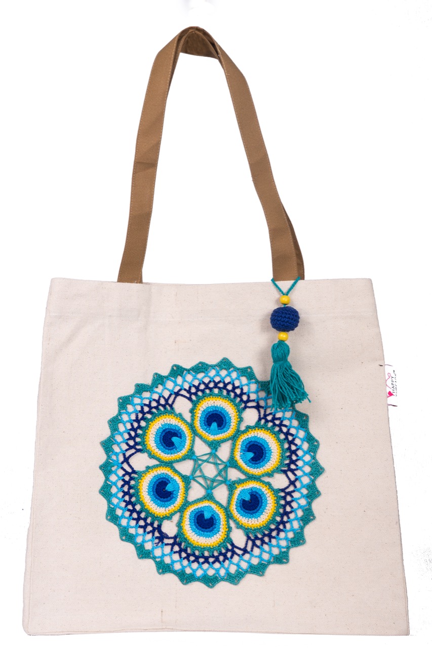 Happy Threads Women's Tote Bag (Blue)